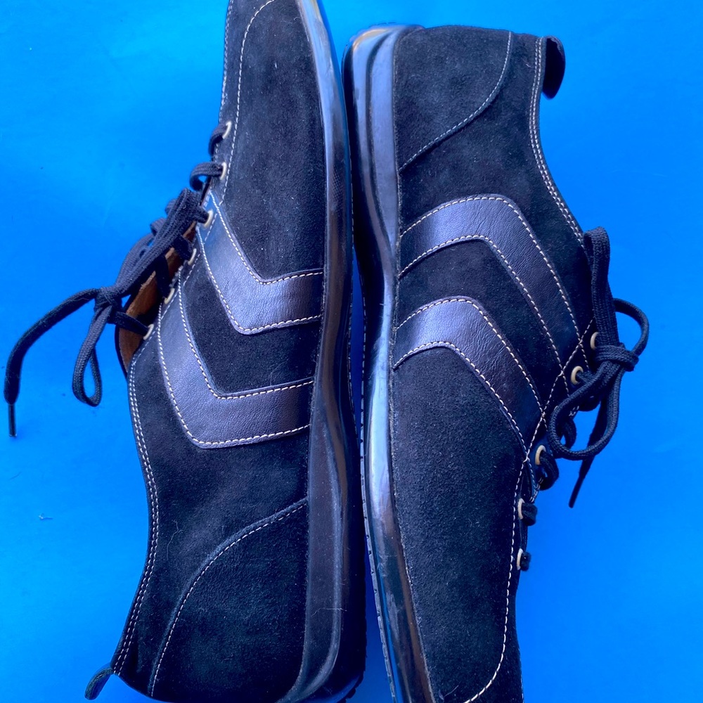 S T DuPont black leather